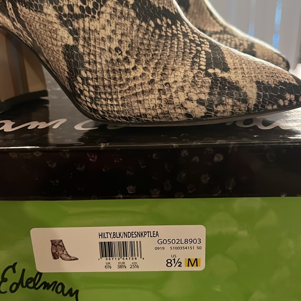 Sam Edelman Women's Snake Print Ankle Boots - Picture 2 of 10